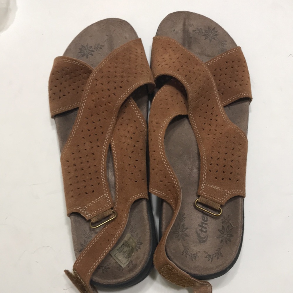 Therafit Olivia Suede sandals GUC Ladies size 10.5 to 11 according to tag